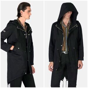 Straight To Hell DEFENDER – BLACK FISHTAIL PARKA Sz L